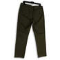 Mens Green Flat Front Straight Leg Slash Pockets Dress Pants Size W32 L30 image number 2