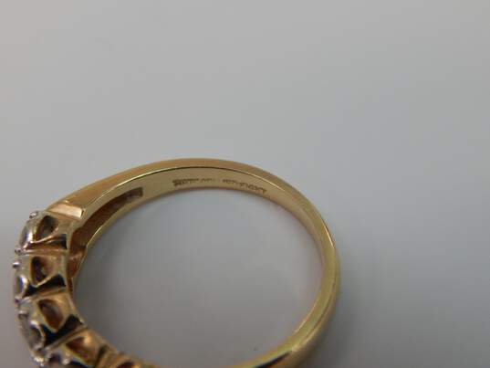 14K Yellow Gold 1.00 CTTW Round Diamond 5 Stone Ring 3.3g image number 8