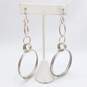 Sterling Silver Open Discs Dangling 4" Earrings 17.5g image number 1