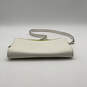 Womens White Green Leather Tropical Print Semi Chain Strap Crossbody Bag image number 3