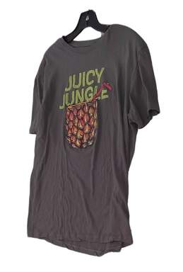 Mens Gray Juicy Jungle Graphic Short Sleeve Crew Neck T-Shirt Size Large