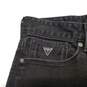 Mens Black Dark Wash Stretch Pockets Slim Fit Denim Tapered Jeans Sz 30x30 image number 6