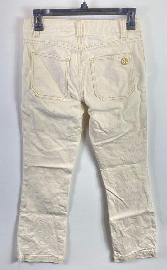 Ted Baker Women Ivory Cropped Bootcut Jeans Sz 24 image number 2