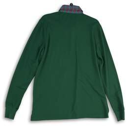 Brooks Brothers Mens Multicolor Tartan Trim Long Sleeve Polo Shirt Size L alternative image