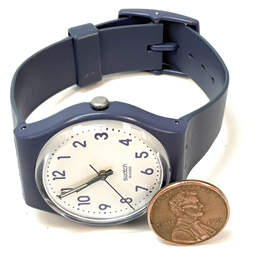 Designer Swatch Swiss Blue Water Resistant Round Dial Analog Wristwatch alternative image
