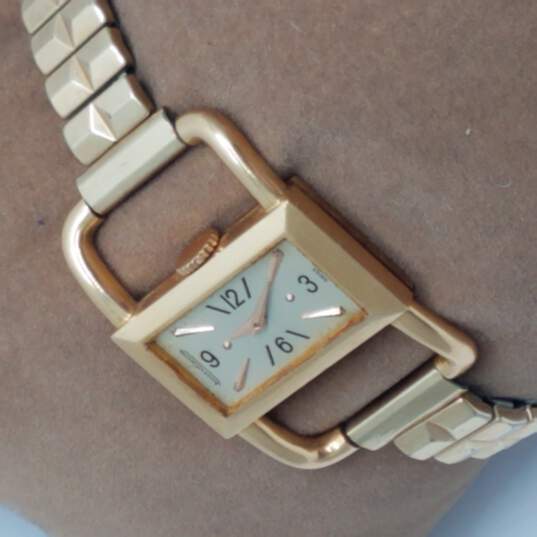 Jaeger-LeCoultre Etrier 519057 A 18K Gold Stirrup Style Case Vintage Manual Wind Watch  24.4g image number 5