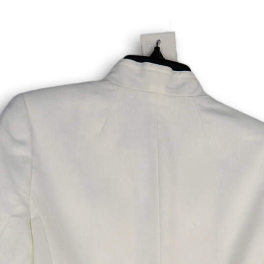 NWT Womens White Long Sleeve Pockets Open Front Blazer Size 2 image number 4
