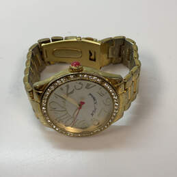 Designer Betsey Johnson White Round Dial Stainless Steel Analog Wristwatch alternative image