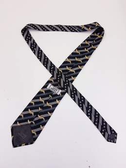 Vintage Gianni Versace Italy 90s Meander Leopard Medusa Print Silk Neck Tie 58 inch alternative image