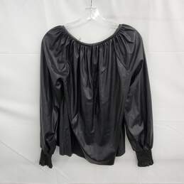 Ramy Brook New York Black Astrid Faux Leather Top NWT Size XS alternative image