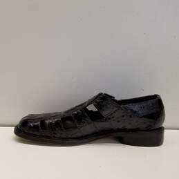 Stacy Adams Wayde Black Croc Ostrich Embossed Leather Sandals Shoes Men's Size 9 M alternative image