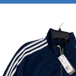NWT Adidas Mens Essentials Blue Mock Neck Full Zip Track Jacket Size XL alternative image