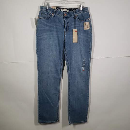 NWT Womens 525 Medium Wash Mid Rise Denim Straight Leg Jeans Size 32X32 image number 1