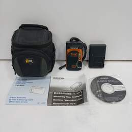 Olympus Tough Digital Camera In Bag w/ Accessories