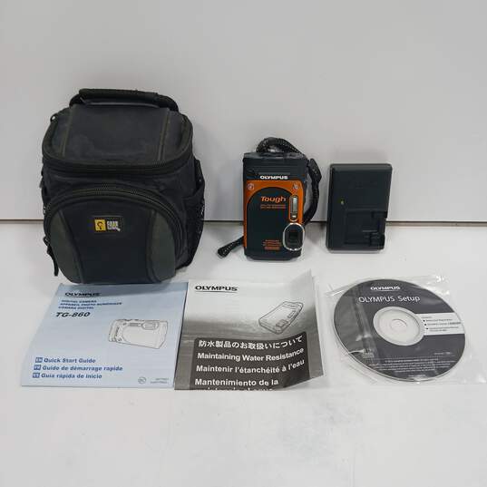 Olympus Tough Digital Camera In Bag w/ Accessories image number 1