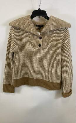 NWT Banana Republic Womens Light Brown Long Sleeve Pullover Sweater Size XS