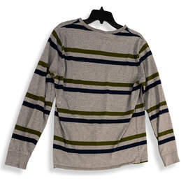 Mens Multicolor Stripe Long Sleeve Crew Neck Pullover Sweatshirt Size M alternative image