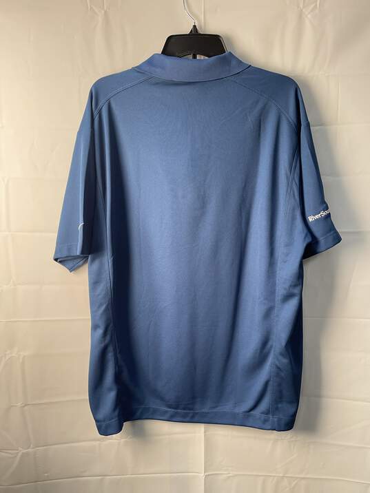 Nike Mens Blue Golf Shirt Size XL image number 2