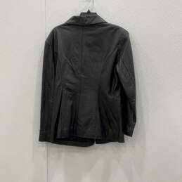 Pelle Studio Wilsons Womens Black Leather Spread Collar Full-Zip Jacket Size M alternative image