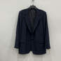 Mens Blue Long Sleeves Notch Lapel Flap Pocket Two Button Blazer Size 50R image number 1