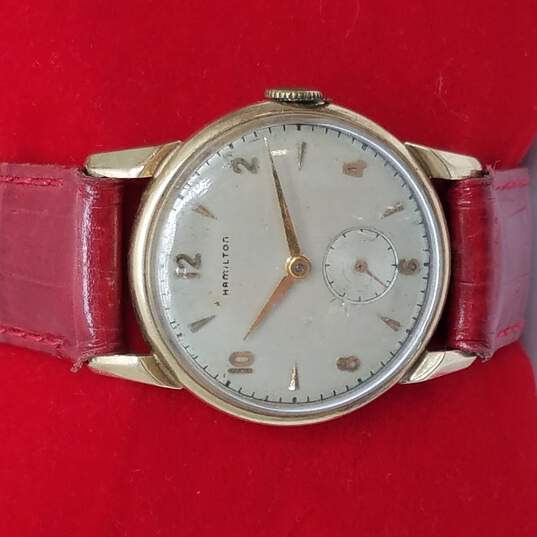 Hamilton 14k Gold Vintage Automatic Manual Watch 29.6g image number 2