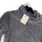 NWT Womens Gray Turtleneck Long Sleeve Fleece Pullover Sweater Size Small image number 3