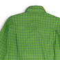 Mens Green Blue Check Long Sleeve Spread Collar Button-Up Shirt Size Medium image number 4