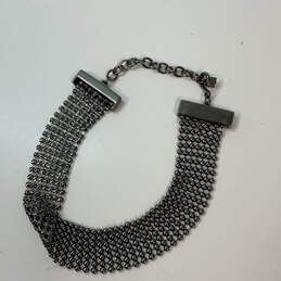 Designer Givenchy Silver-Tone Fashionable Link Chain Beaded Choker Necklace alternative image