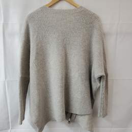 AllSaints Able Zip Jumper Sweater Asymmetric Hem Women's SM alternative image