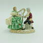 Vintage Dresden Style Porcelain Lace Figurine Couple With Harp Germany image number 1