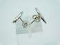 18K White Gold 0.06 CTTW Round Diamond Abstract Earrings 2.5g image number 2