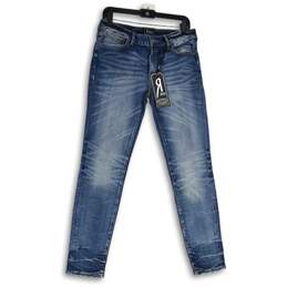 NWT Womens Blue Denim Medium Wash 5-Pocket Design Skinny Leg Jeans Size 30