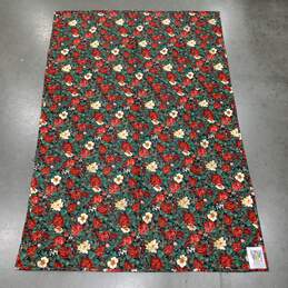 Handmade Christmas Floral Quilt - 65 L X 44.5 W Inches