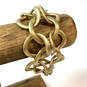 Designer Stella & Dot Gold-Tone Hammered Chunky Link Chain Bracelet image number 1