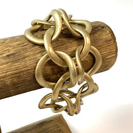 Designer Stella & Dot Gold-Tone Hammered Chunky Link Chain Bracelet