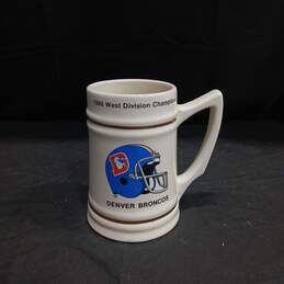 Denver Broncos 1986 West Division Champions White Mug
