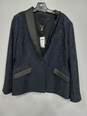 Women’s Black Label by Chico’s Jacquard Tuxedo Blazer Jacket Sz 3 NWT image number 1