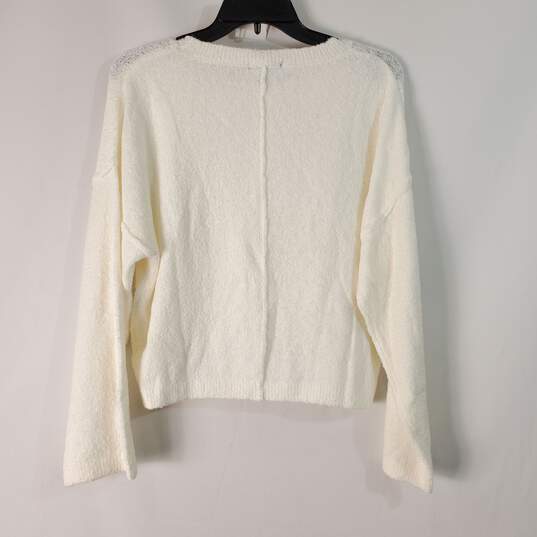 Bobi Black Women White Boucle Sweater XS NWT image number 5
