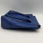 Womens Blue Leather Bottom Studded Double Handle Tote Handbag Purse image number 6
