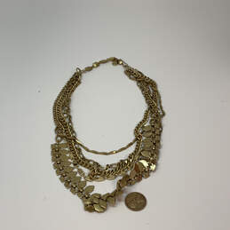 Designer Stella & Dot Gold-Tone Triple Strand Layered Statement Necklace alternative image
