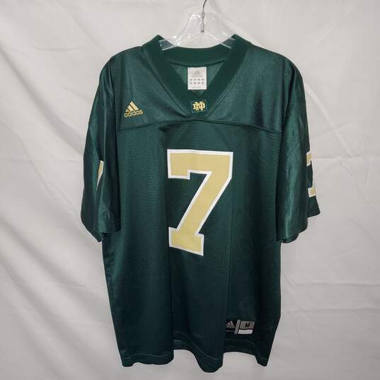 Adidas Notre Dame Green & Gold College Football Jersey Size M image number 1
