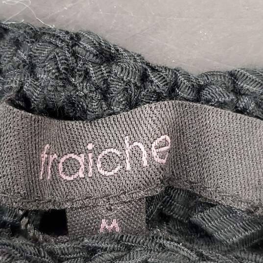Fraiche Women Black Knitted Tank M NWT image number 3