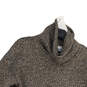Womens Brown White Long Sleeve Turtle Neck Pullover Sweater Size Medium image number 3
