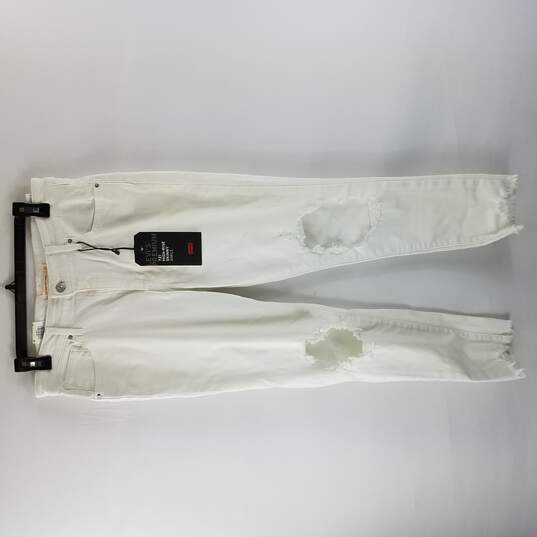 Buy the Levi Strauss Womens White Skinny Jeans Size 31 | GoodwillFinds