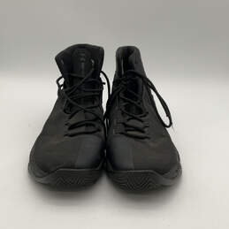 Mens Black Drive 4 1298309-001 Black Lace-Up Mid Top Basketball Shoes Sz 16