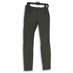NWT Prana Womens Gray Belt Loops Flat Front Mid Rise Ankle Pants Size 6