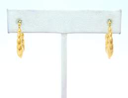 Romantic 14k Yellow Gold Shrimp Hoop Earrings 1.3g alternative image