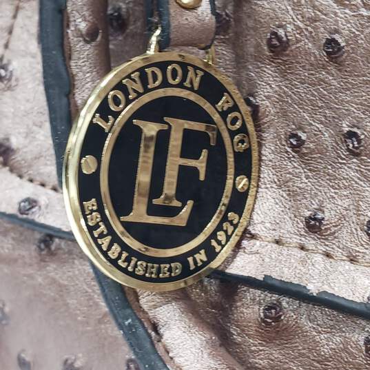 London Fog Faux Leather Shoulder Handbag image number 6