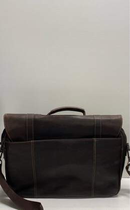 Kenneth Cole Reaction Brown Leather Shoulder Messenger Laptop Bag alternative image