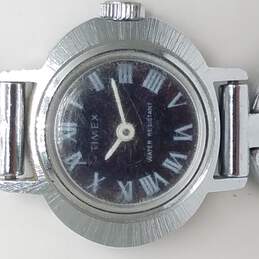 Timex TV Shaped Case Chrome Plated Automatic Wind-Up Vintage Bracelet Watch